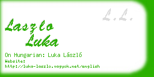 laszlo luka business card
