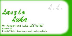 laszlo luka business card